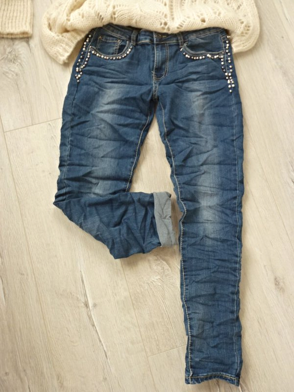34 - 42 coole angesagte Jeans mit Perlen  an der Tasche auch hinten neue Kollektion
