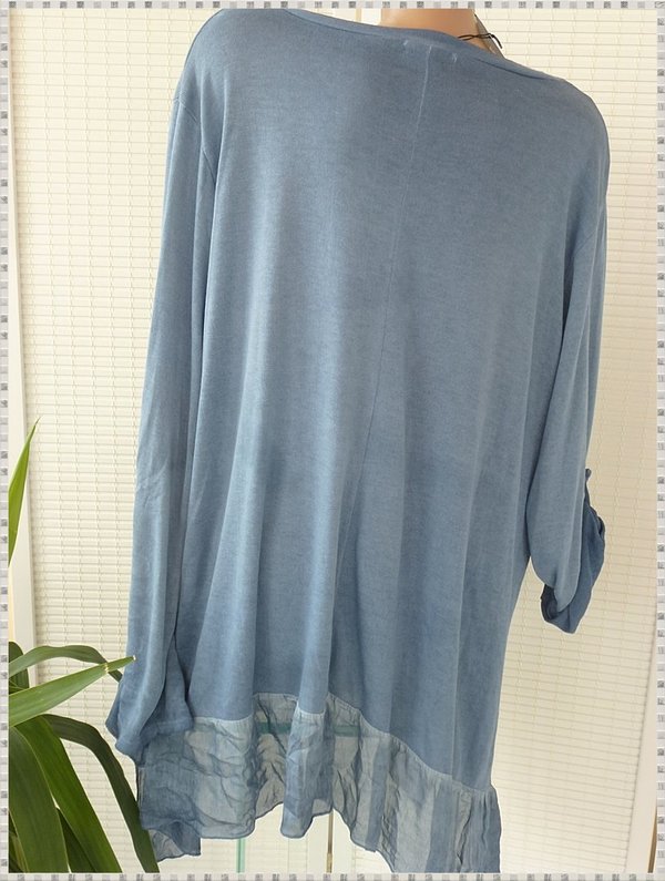 44 46 48 48/50 ? schöne long Tunika Pullover  mit Metallic Print 2 Farben