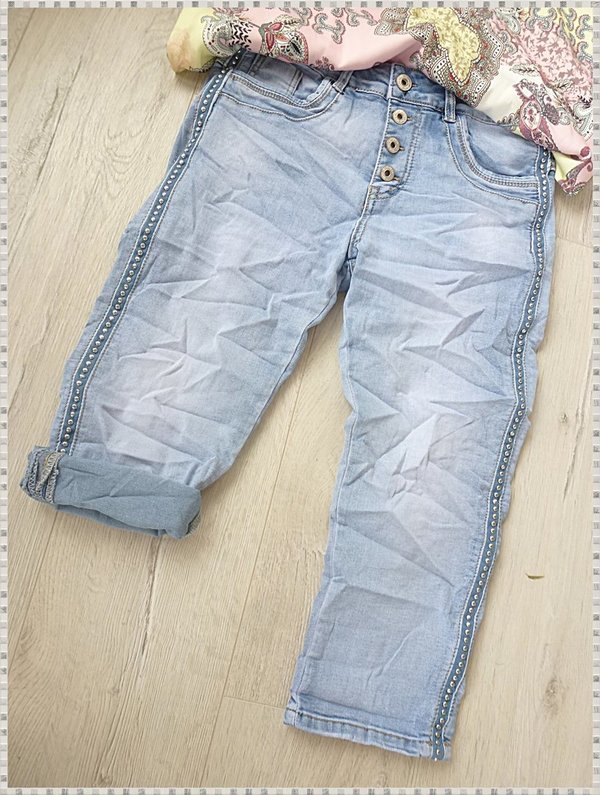 Short capri Jeans mit Nieten Baggy zum krempeln  34-42