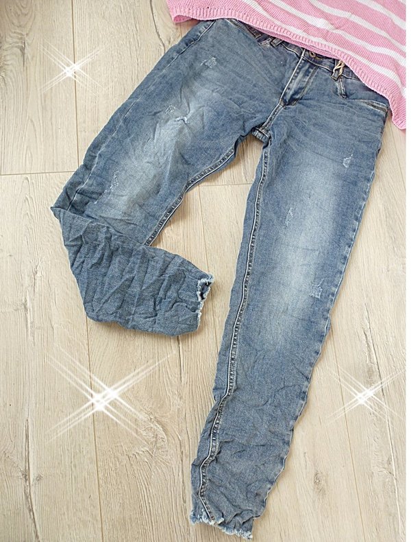 xs - xl schöne Jeans destroyed unten ausgefranst neue Kollektion