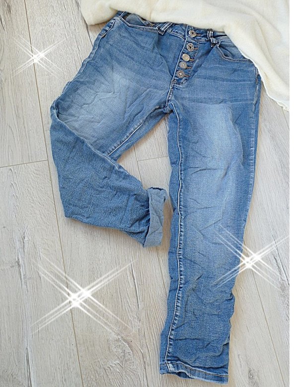 S M L XL schöne Jeans mit tollen Knöpfen  neue Kollektion