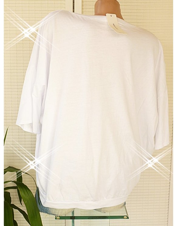 40 42 44 46  schönes oversize Shirt  Ohlala neue Kollektion weiss