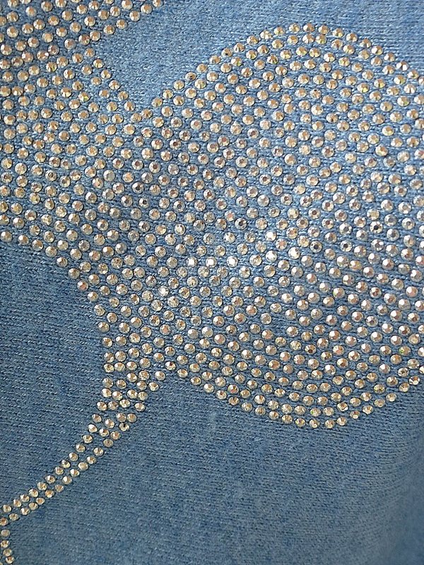 38 40 42 oversize feinstrick Pullover glitzer Steine weich Raglan blau ODER khaki