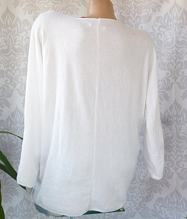 36 38 40 42 oversize feinstrick Shirt Pullover Lurex flauschig HIRSCH