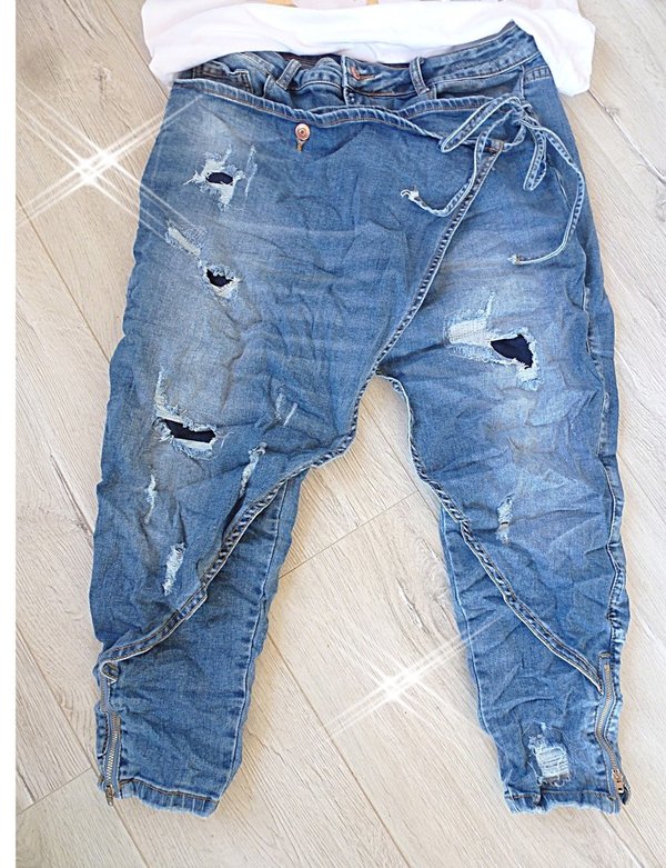 XS S M L XL Mega baggy Boyfriend LOOK Jeans  destroyed