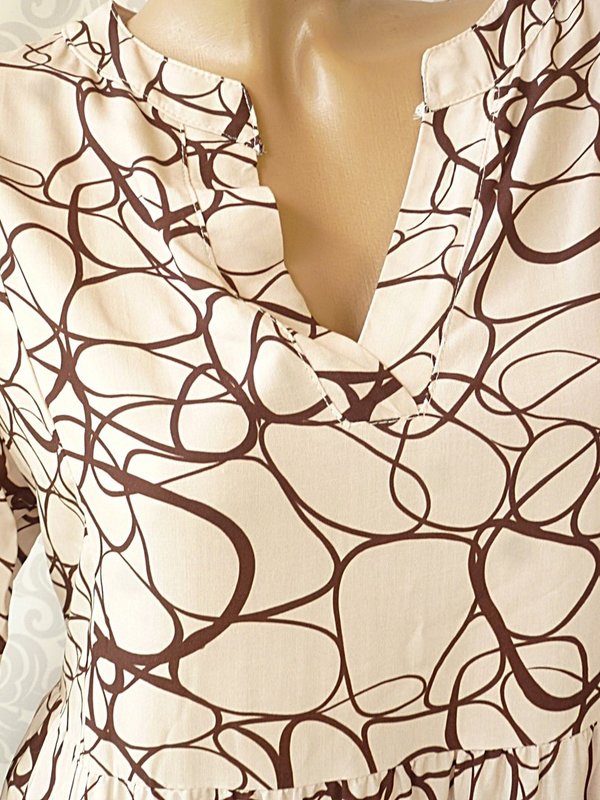 38 40 40/42 oversize Hängerchen Maxikleid Kleid Muster