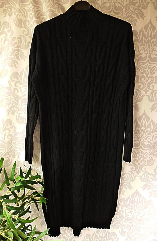 38 40 42 44   schönes  oversize Maxikleid long Pullover  Strickkleid MAXI Kleid Muster